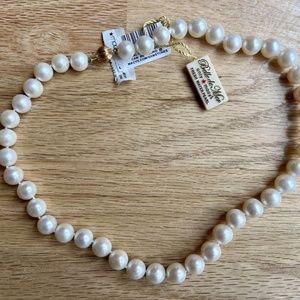 SOLD Belle de Mer Macy's Fresh Water Pearl Strand Necklace 18" 9.5-10.55mm